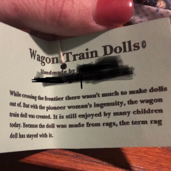 Handmade Wagon Train Doll - Picture 2 of 2